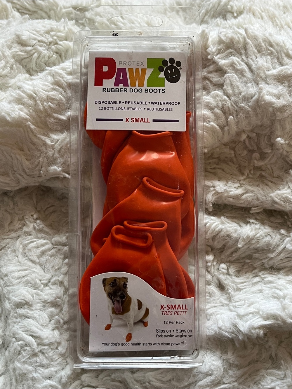 Protex Pawz Rubber Dog Boots - Orange X-Small